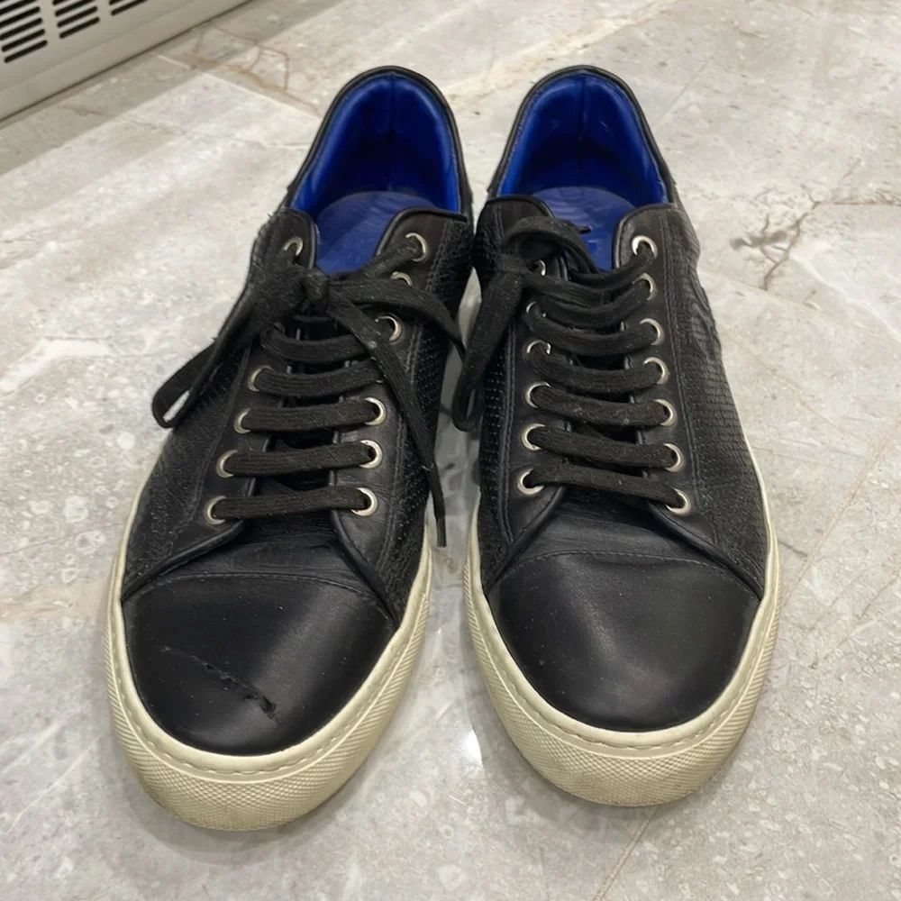 Billionaire Couture Men's Black Calf Leather Laced-up Sneakers - EU 43 - Picture 6 of 11